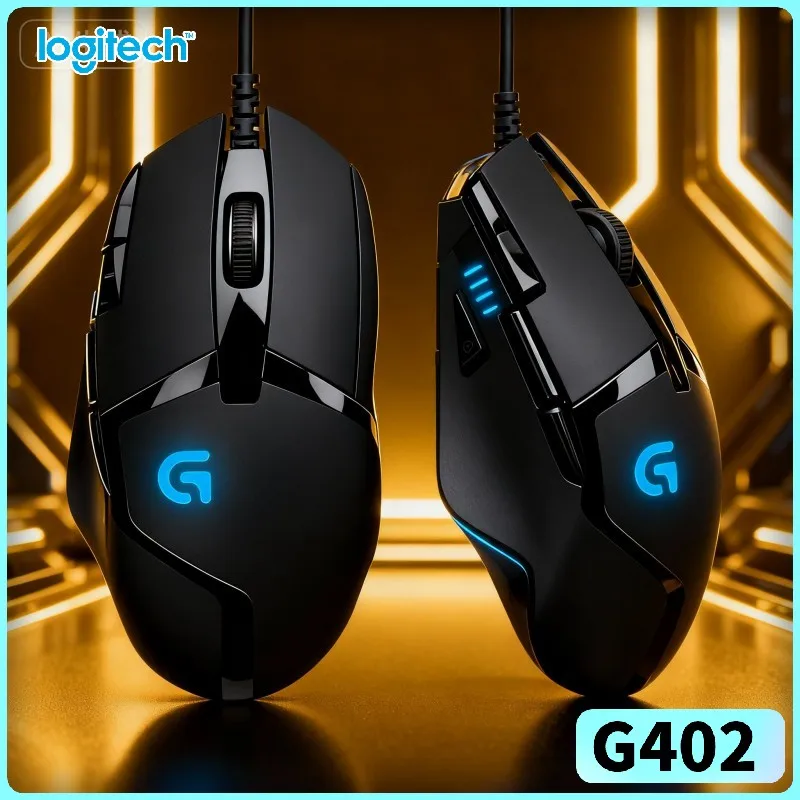 Logitech G402 Kabelgebundene Gaming-Maus Delta Zero Sensor 4000 DPI 8 Tasten Rutschfestes Ergonomisches Design für Gamer Image
