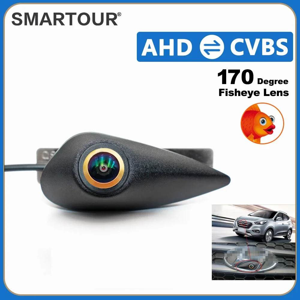 CCD AHD Fahrzeug-Emblem-Logo-Frontkamera für Hyundai Elantra Verna Accent Tucson IX35 Santa Fe I20 I30 I40 H1, HD 1080P Nig Image