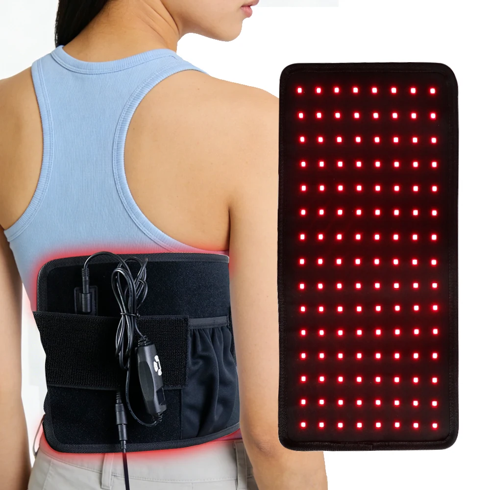 120 LEDs 850nm 660nm Rotlicht Heißkompresse Phototherapie Entspannung Rückenschmerzen-Linderung Taillenmassagegürtel Körperformung Gewichtsverlust Image