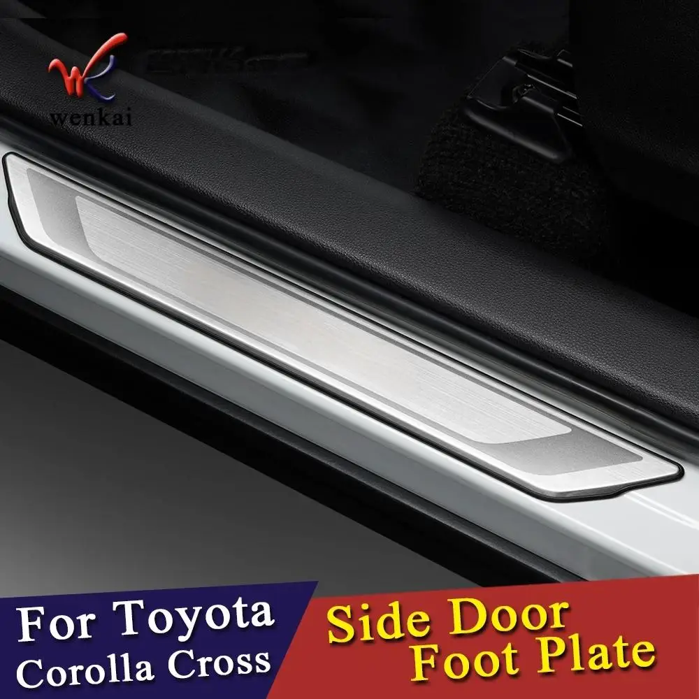 Auto Zubehör Styling Für Toyota Corolla Kreuz 2020-2025 Tür-Schwellen-verschleiss-Platte Abdeckung Kick Pedal Edelstahl Image