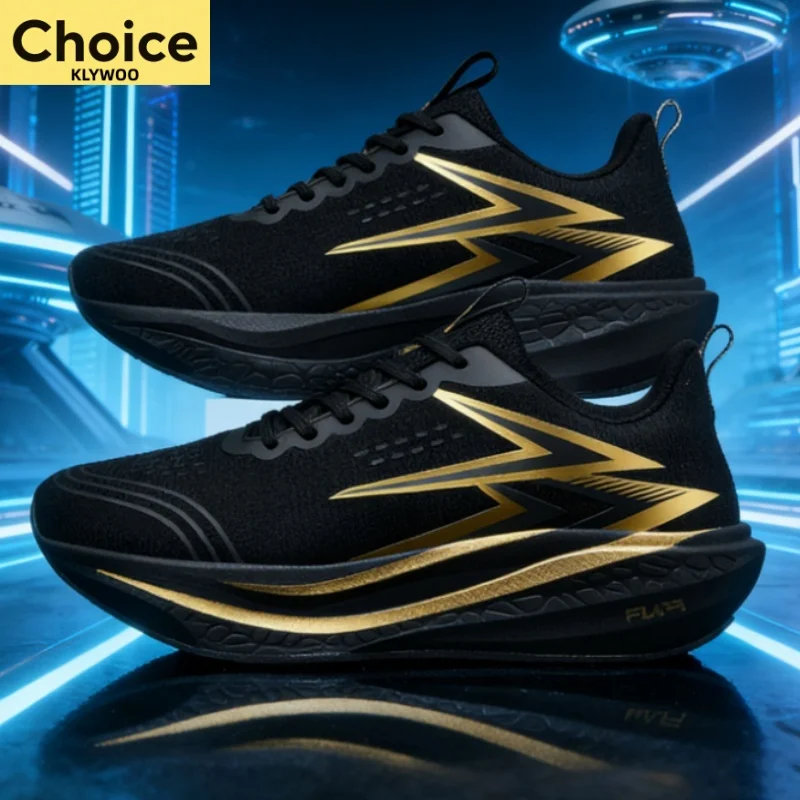 Herren-Laufschuhe, Marathon-Sportschuhe mit Carbonplatte, Luftpolster, atmungsaktiv, leicht, bequeme Damen-Sneaker für das sportliche Training Image