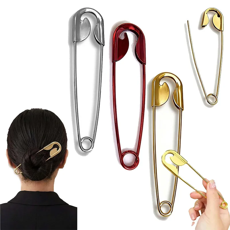 Übergroße Haarspange, Metall-Haarspange, Sicherheitsnadel, modisch, für Damen, als Haar-Accessoire, Kopfbedeckung, Krallenklammer, Damen-Accessoires
