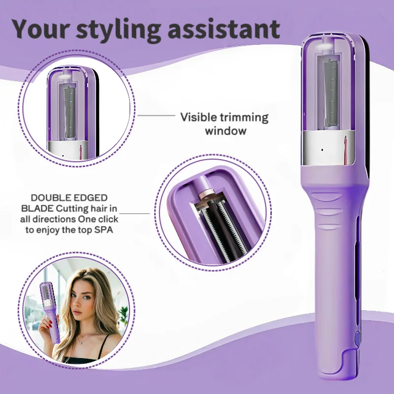 Professioneller Haarschneider für Splissenden, Automatischer Entferner für Trockenes und Geschädigtes Haar, Kabellose Haarschneidemaschine für Frauen Image