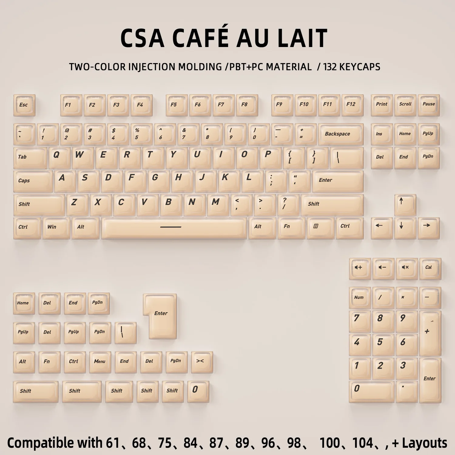 Foundation Theme Tastenkappen Mechanische Tastatur Jelly Keycaps CSA-Höhe Tastenkappen DIY-Tastatur 60 70 80 90 100 Layout Image