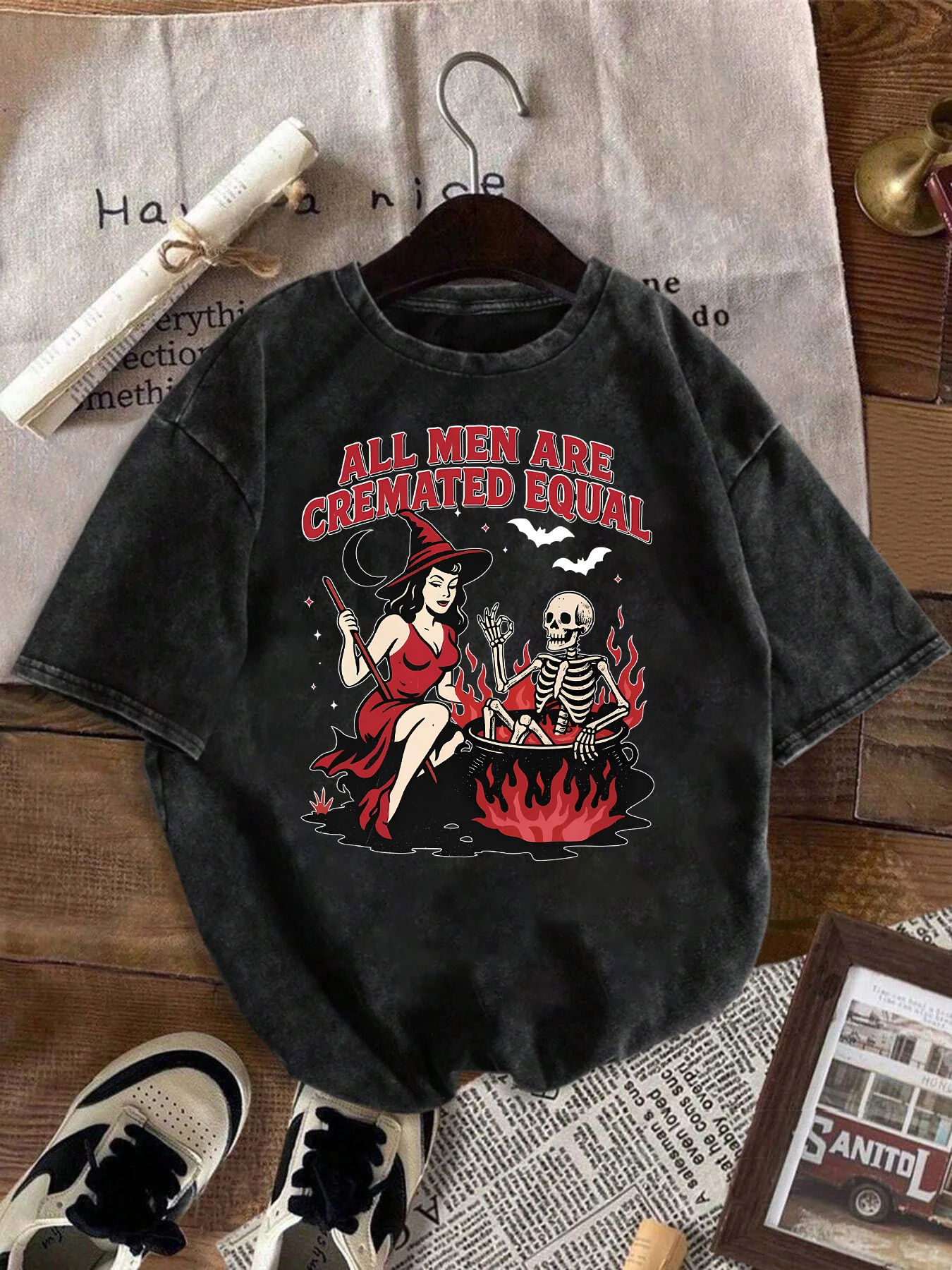 Große T-Shirts mit Halloween-Motiven, Halloween-Karnevals-T-Shirts, Vintage-T-Shirts, die eine festliche Atmosphäre ganz einfach schaffen