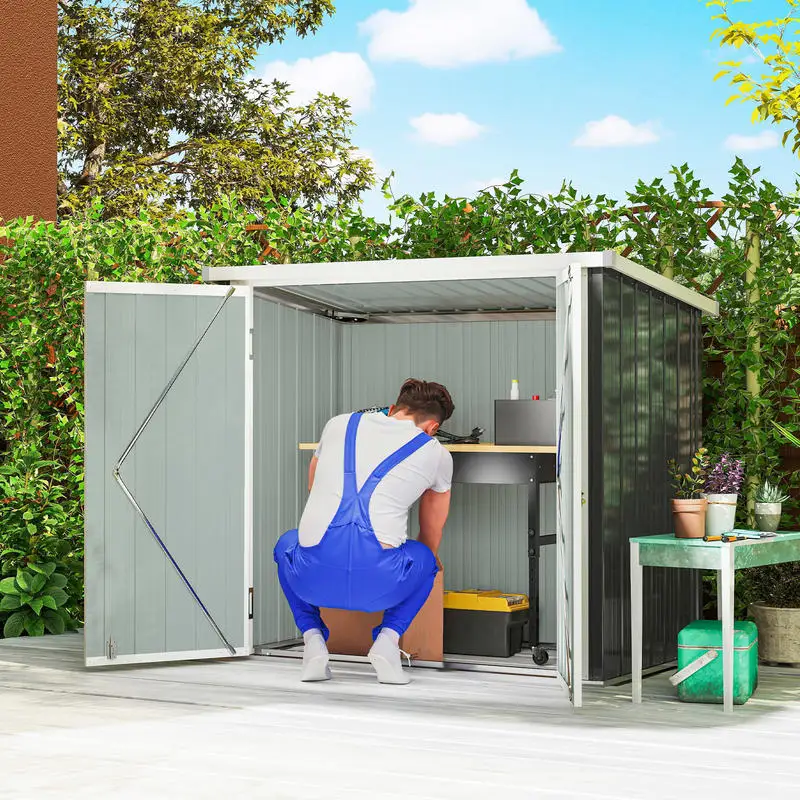 Gartenhaus - Gartenhütte 1,26 m² - Geräteschuppen mit 2 abschließbaren Türen - Abmessungen 147L x 86L x 134H cm