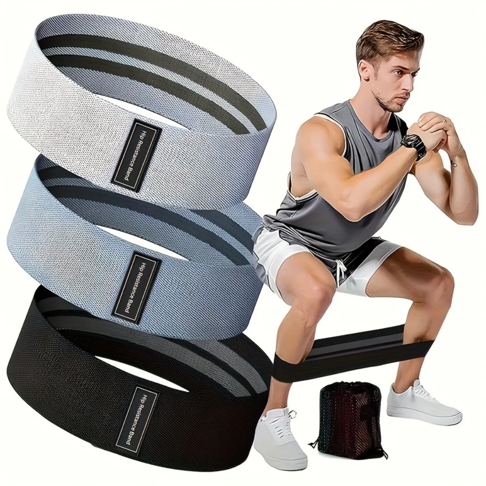 Fitness-Widerstandsbänder, Geeignet für Kniebeugen, Fitness, Yoga, Pilates und Krafttraining, Elastische Dehnbänder für Beine und Hüften, 60 lbs/90 lbs/150 lbs