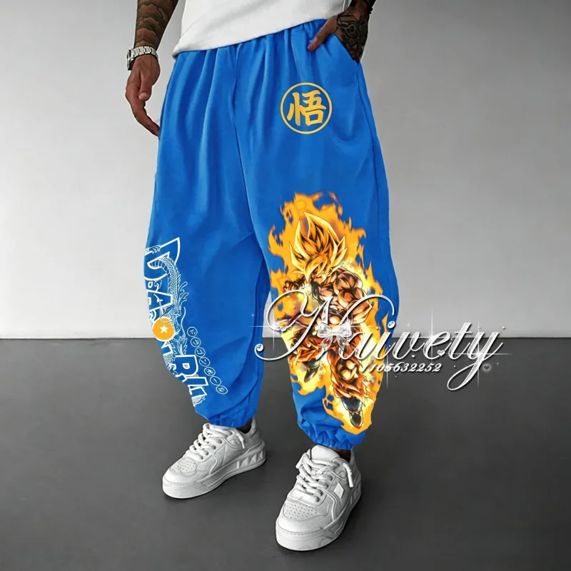 2026 Dragon Ball Goku Super Saiyan Symbol Print Sommer Schnelltrocknende Jogginghose Amerikanische Übergröße Hip-Hop Loose Pants für Erwachsene und Kinder