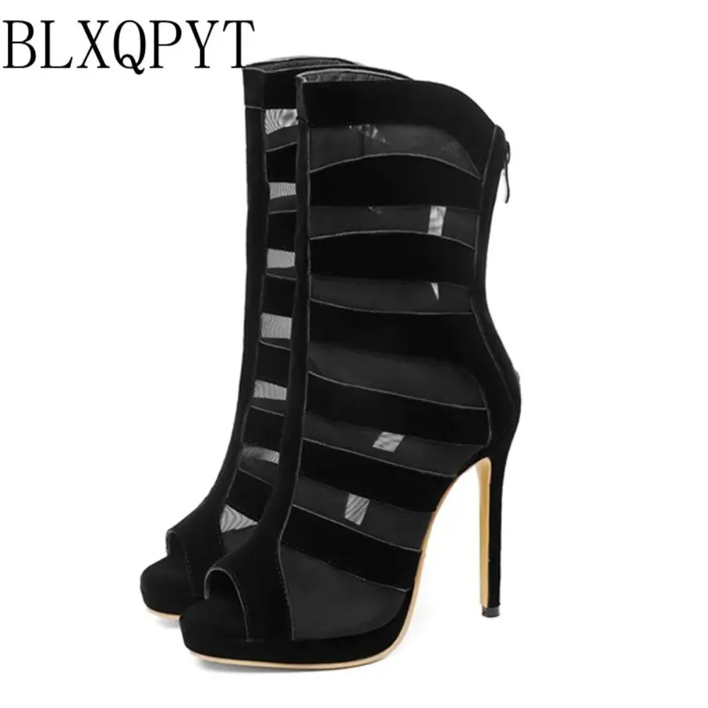 BLXQPY Damen Sexy Mode High Heels Sandalen Super Große Größe 28-52 11,5CM Sommerstil Schuhe Sapato Feminino 19-8