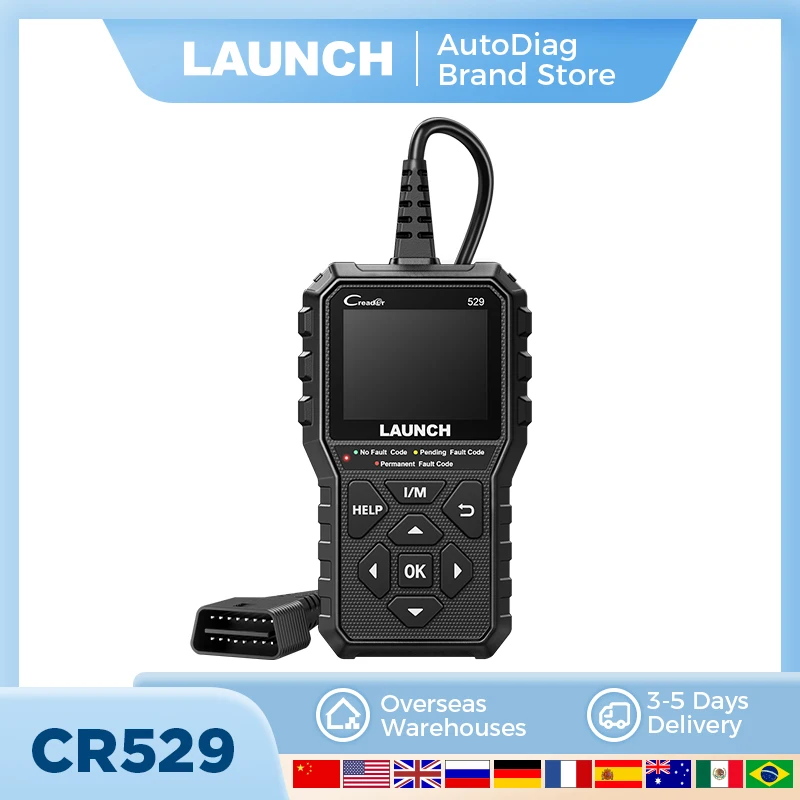 LAUNCH Creader 529 lecteur de Code Scanner OBD2 CR529 outil de Diagnostic automobile lecteur de Code OBDII lecture de Code de défaut outil de numérisation OBD2