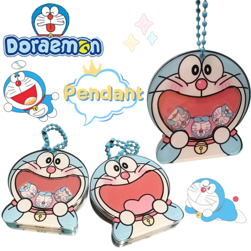 Doraemon Schlüsselanhänger, neu, kreativ, Cartoon, niedlich, modisch, tragbar, super süß, hochwertig, schüttelbarer Spielzeuganhänger, Geschenk Image