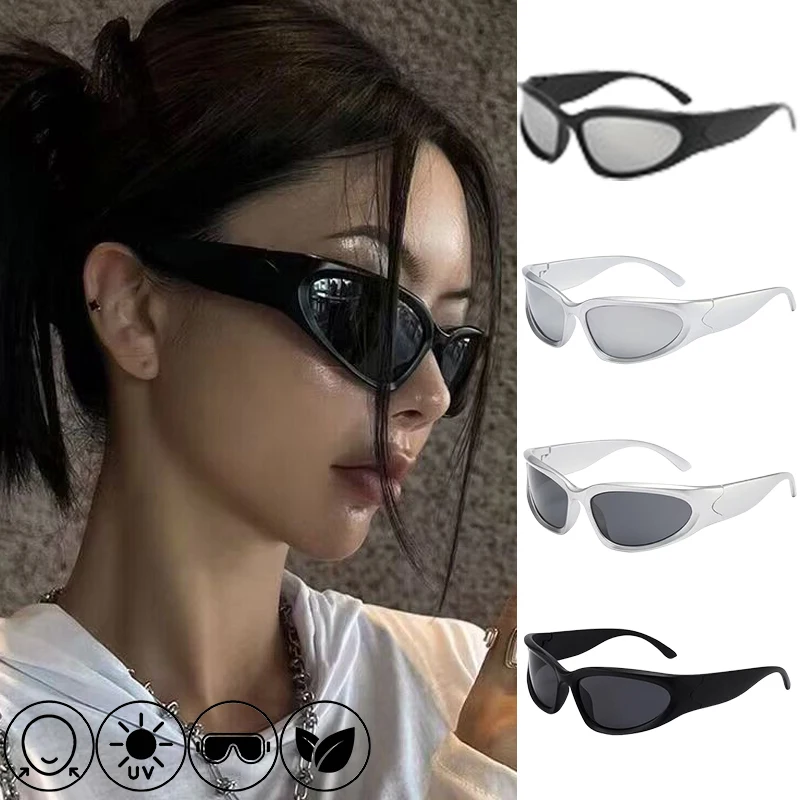 1-2Pcs Punk Vintage Sonnenbrille Frauen Männer Luxus Marke Designer Sonnenbrille Mode Y2K Brillen UV400 Brille Image