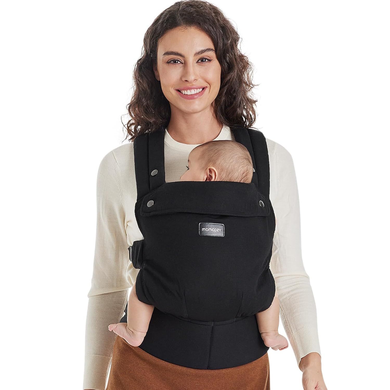 Momcozy Marsupio per Bambini Leggero e Traspirante Nero 1 St