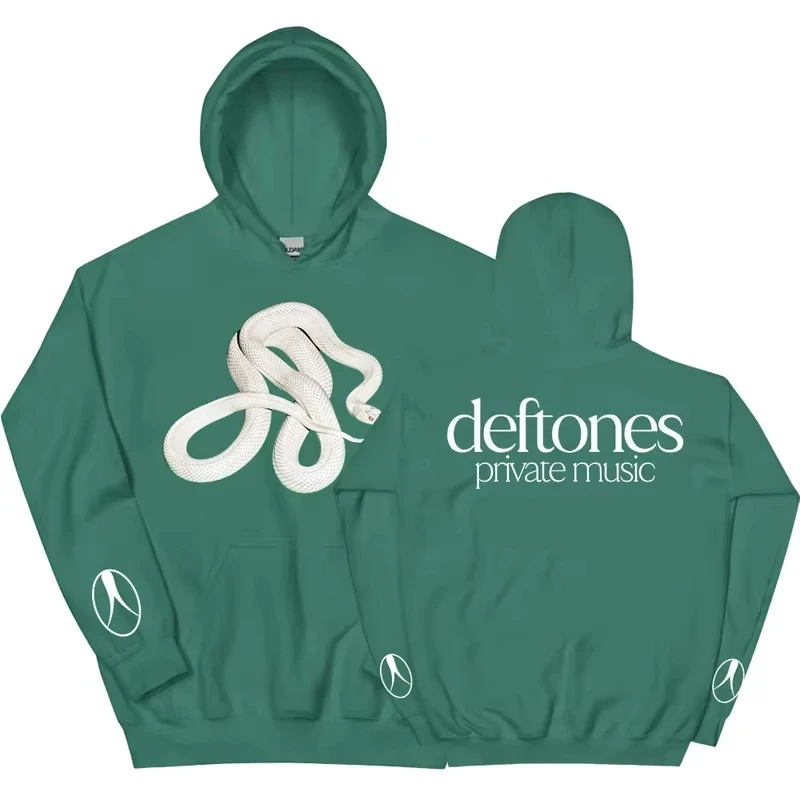 Männlich Herbst Fleece Langarm Pullover Private Musik Schlange Hoodie Deftones Grafik Unisex Streetwear Streetwear Hoodie