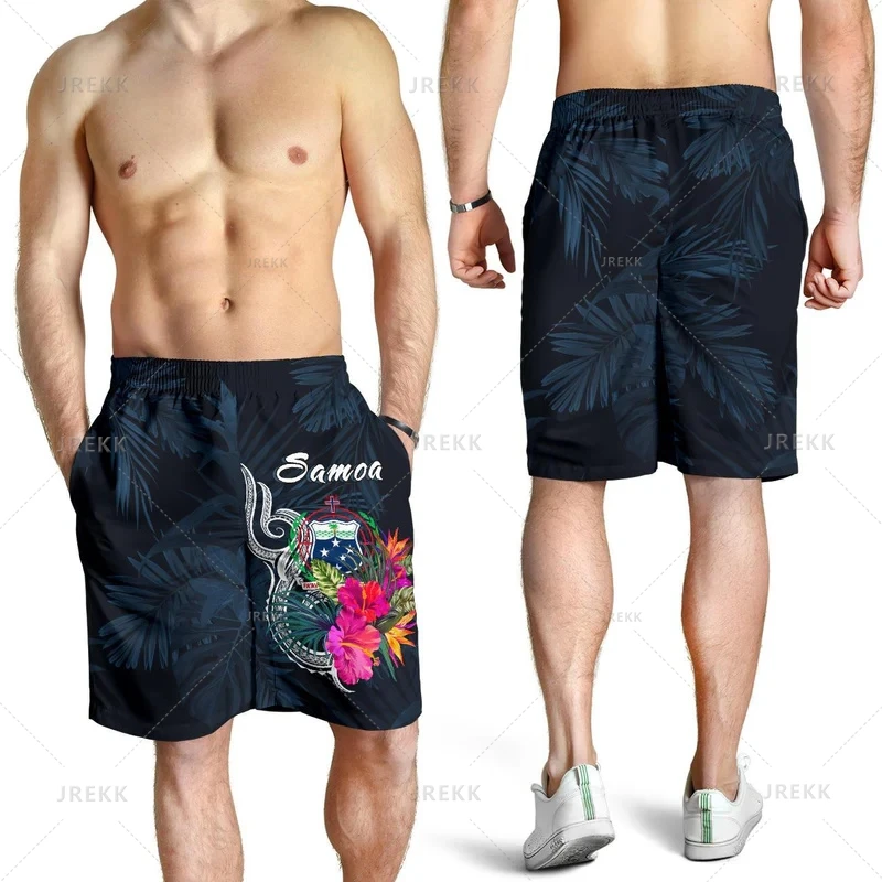 Neue Vintage 3D-Druck American Samoa Beach Shorts Mode Streetwear Board Shorts Unisex coole Bades horts Männer Badehose