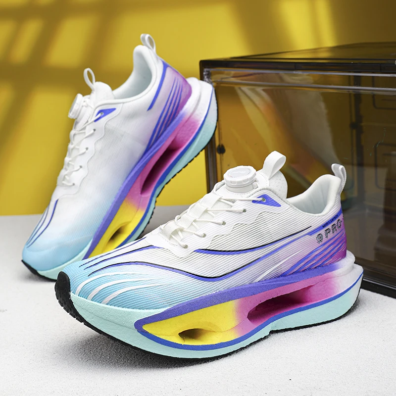 Herren Sportschuhe mit Carbonplatte Laufschuhe Marathon-Sneaker Stoßdämpfende Athletik-Trainingsschuhe für Damen