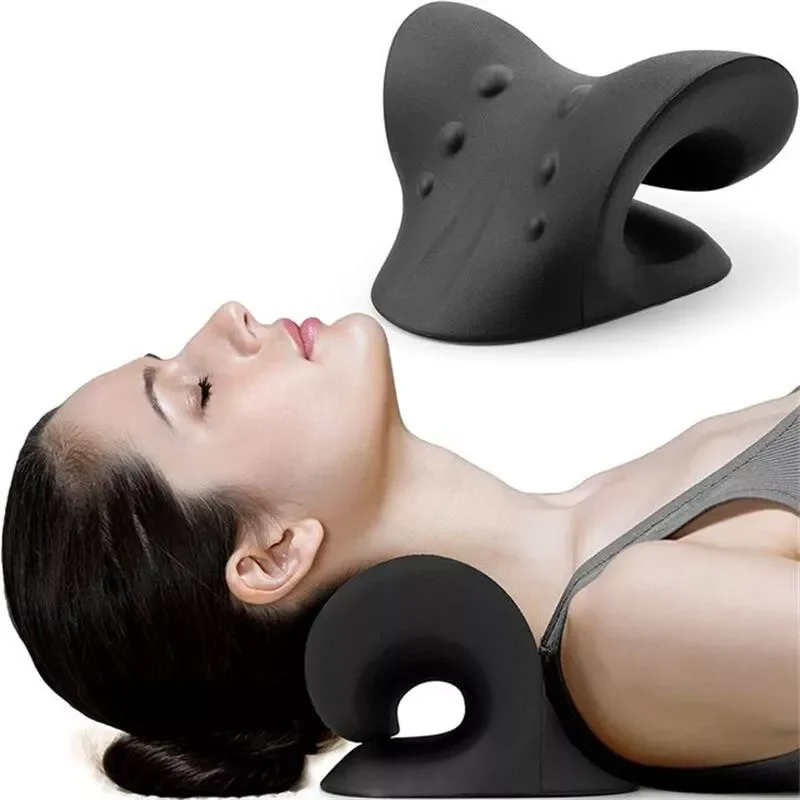 Nacken- und Schulterentspanner, zervikales chiropraktisches Traktionsgerät, fortschrittliches zervikales Traktionsgerät, Heilungskissen Image