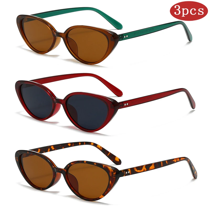 1/3 stücke Neue Rechteck Sonnenbrille Männer Fahren Anti-Uv Sonnenbrille Damen Mode Cat Eye Kleine Rahmen Sonnenbrille UV400 Unisex ﻿ Image