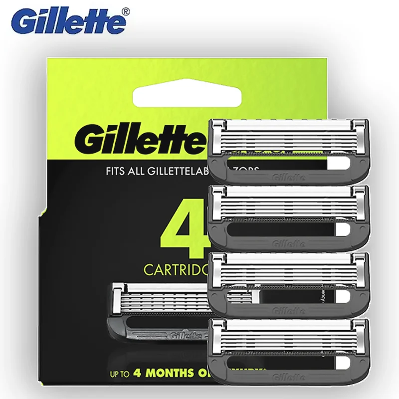 Gillette Labs Herren-Rasierklingen Kompatibel mit Gillette Labs Rasierer - 4/8 Stück Ersatzklingen mit Peeling-Streifen Image