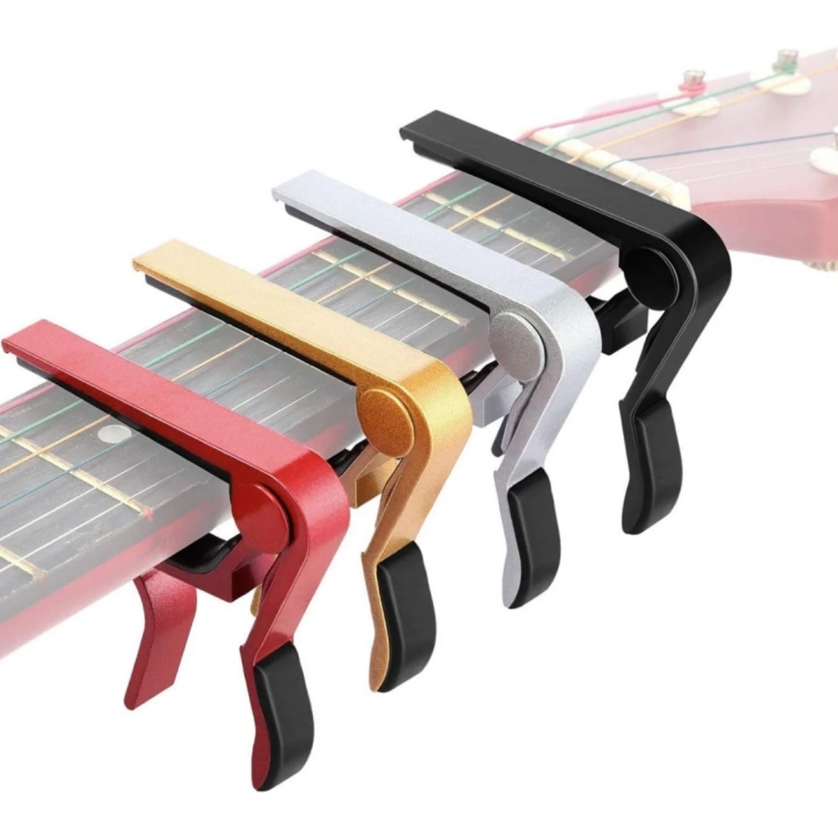 Miwayer Hochwertiger Gitarren-Kapodaster aus Aluminiumlegierung für 6-saitige Gitarre, legiertes Metall, universeller Multifunktions-Kapodaster Image