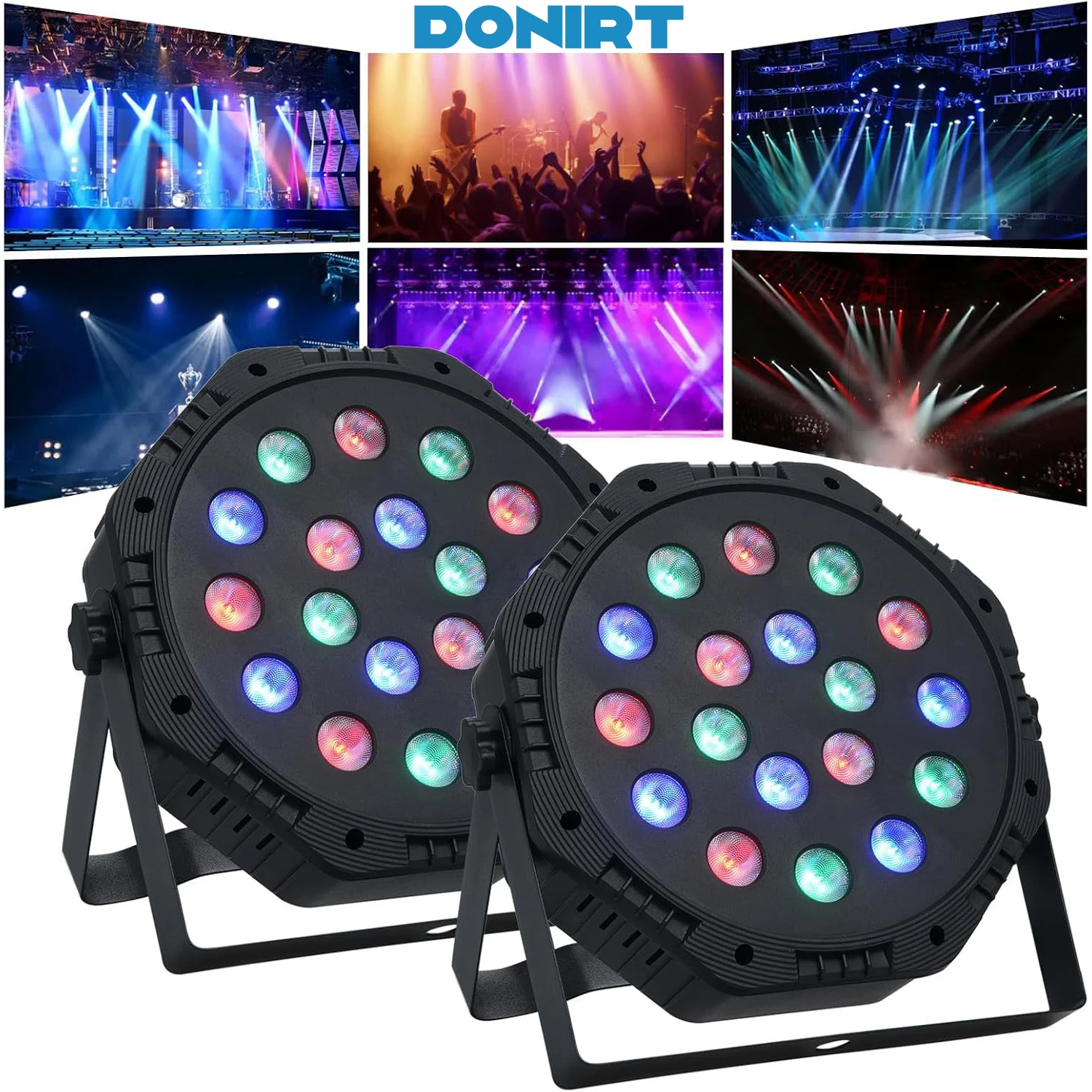 18/36 LEDs Party Licht Par Licht RGB DMX Bühne Effekt Beleuchtung Bühne Flache Par Beleuchtung DJ Lichter Disco Lichter bar Hochzeit Show