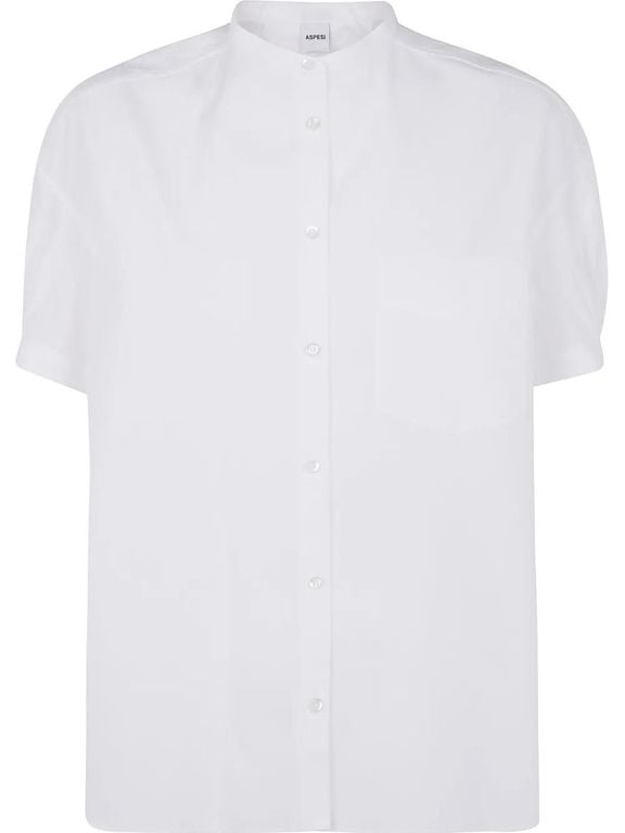 Over Shortsleeves Shirt - White - Aspesi Tops