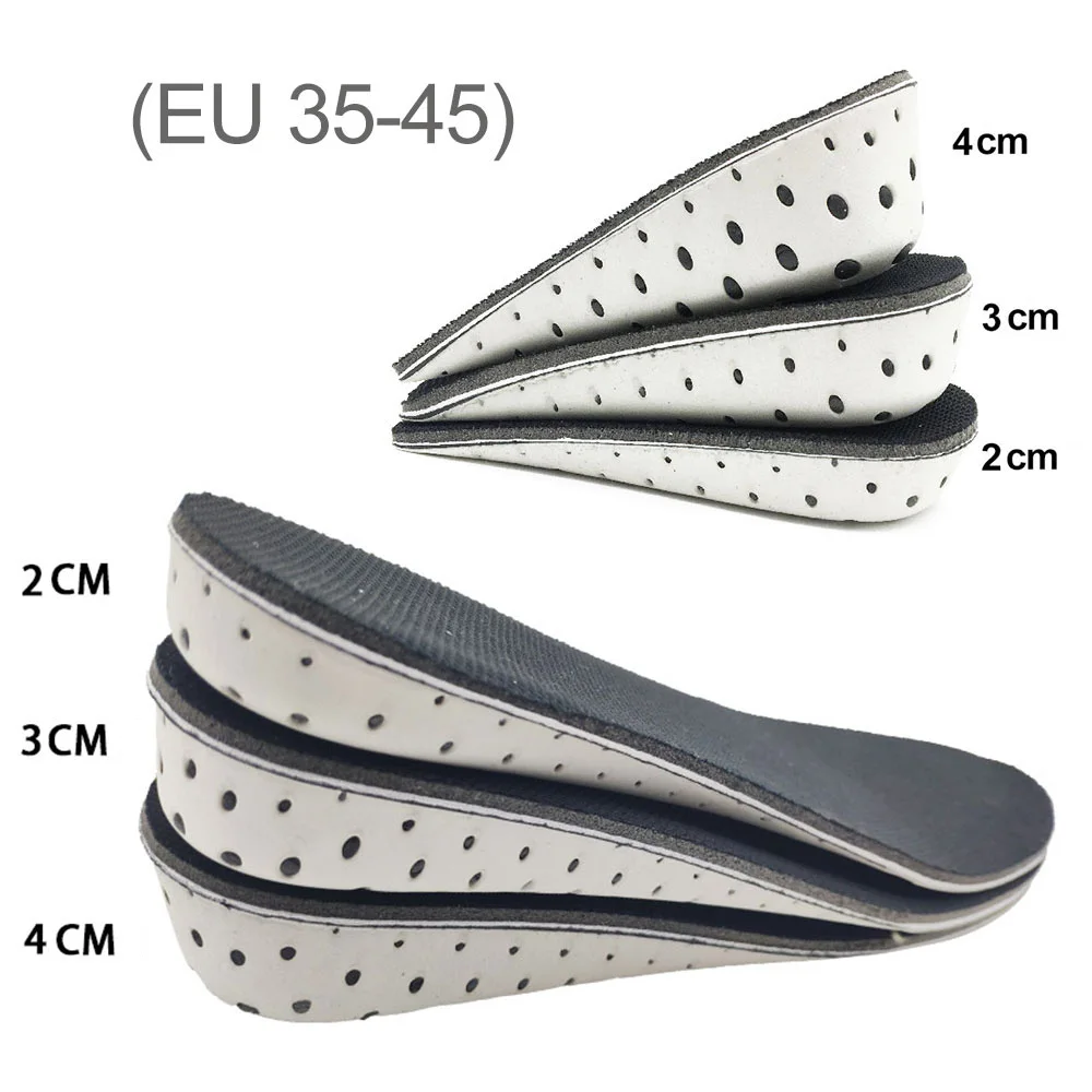 Höhenverstellbare Einlegesohlen, 1 Paar, Hart, Atmungsaktiv, Memory-Schaum, Fersenheber, Schuheinlagen, Unisex Image