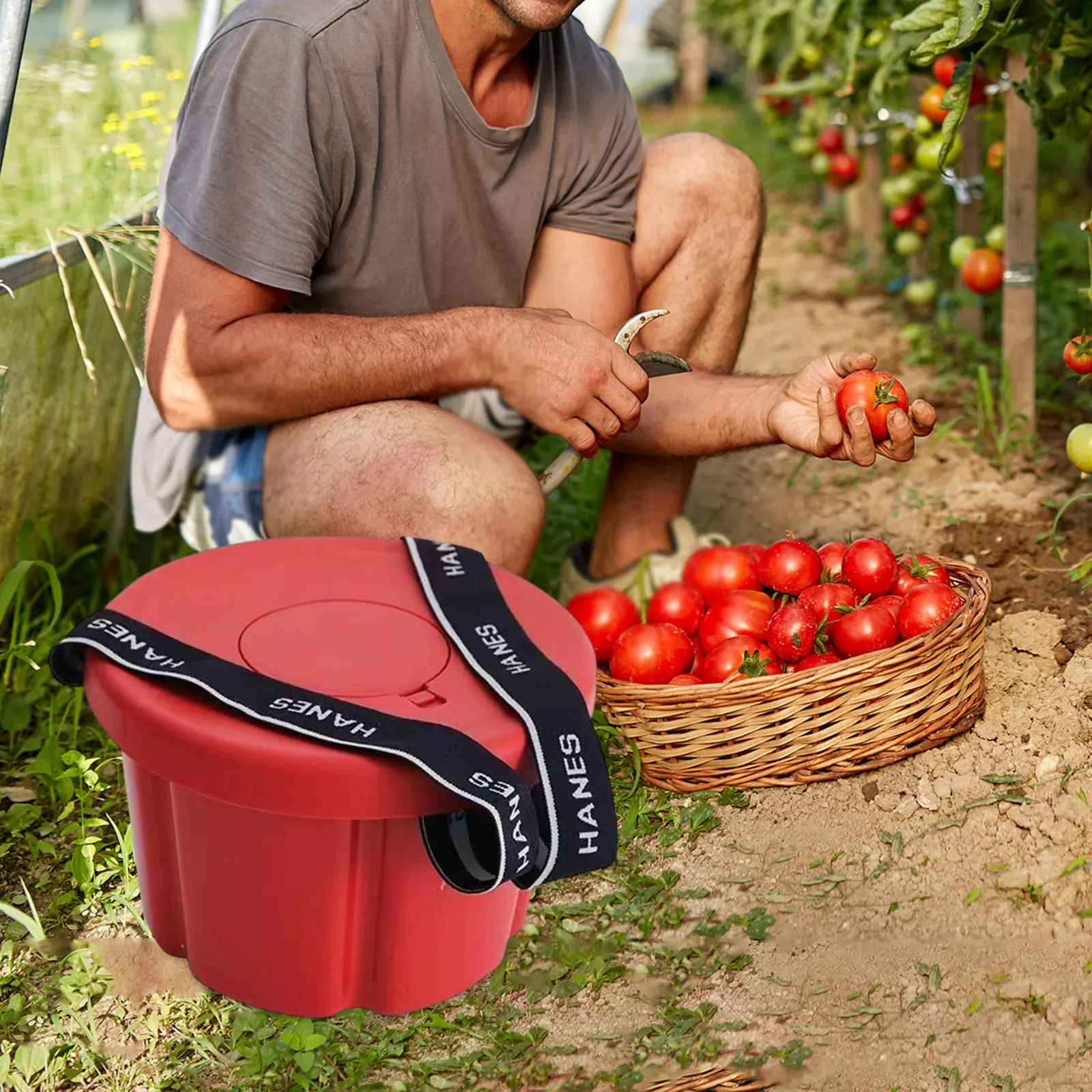 Tabouret de jardin pour le jardinage extérieur, siège Portable mains libres pour la plantation, le désherbage, chaise de jardinage légère et pliable