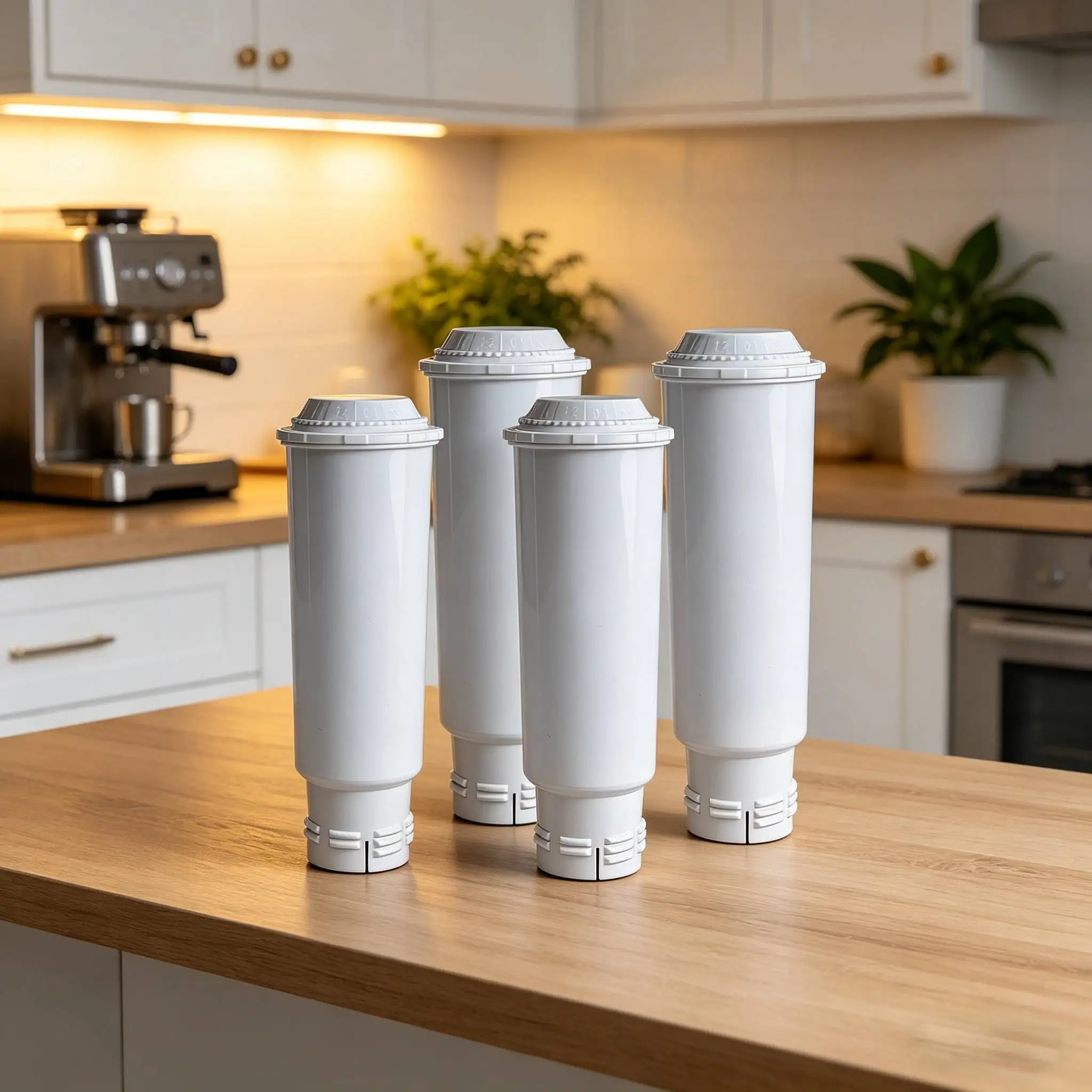 4 Stück Wasserfilter-Ersatzteil, kompatibel mit Nivona, Rivona, Melitta, Krups F088 Pro Aqua – für Kaffeemaschine Image