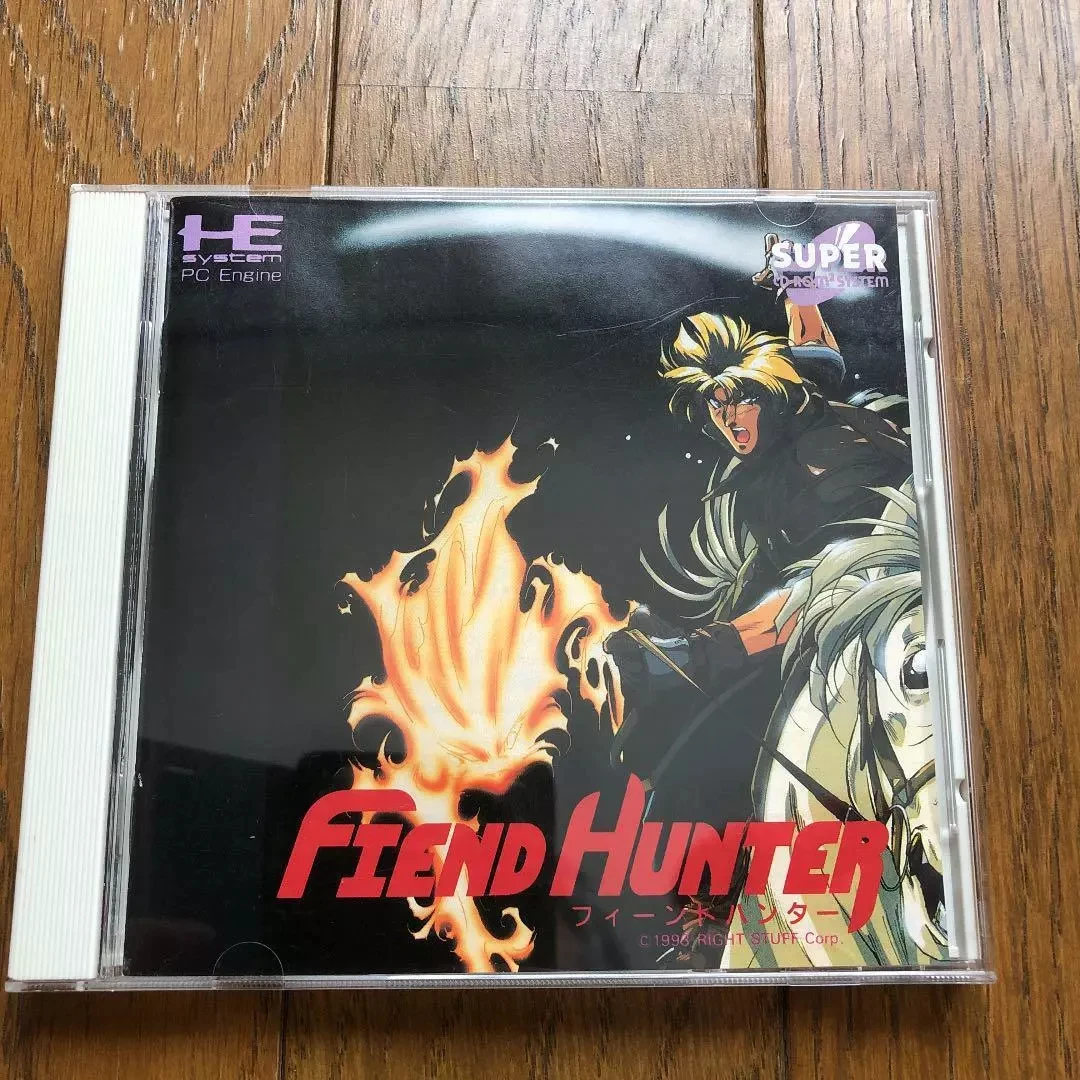 Jeu sur disque pour PC Engine : Fiend Hunter avec manuel – Déverrouillage de la lecteur optique de console PCE – Jeu vidéo rétro à lecture directe – Pièces de jeu