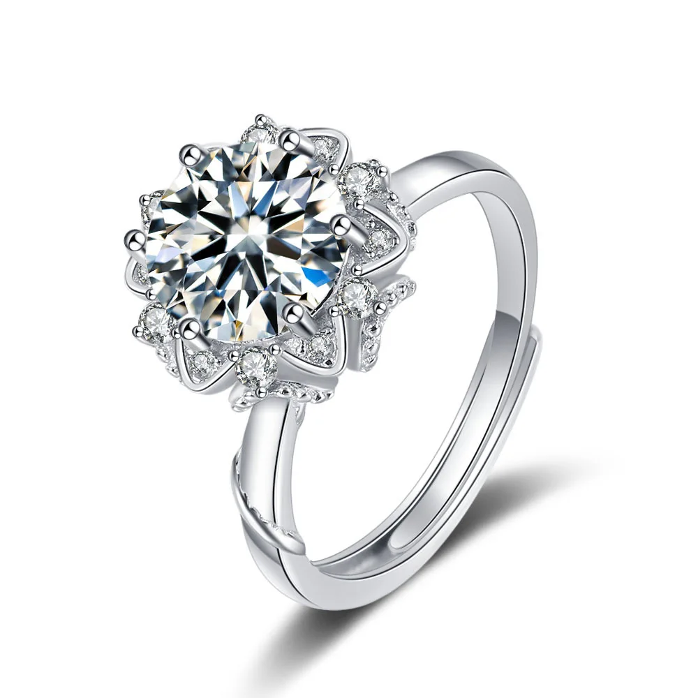 Exquisiter 925 Sterling Silber Ring für Damen Hochzeit Verlobung Schmuck Accessoires 5A Zirkon Ringe Mode Hochwertiges Geschenk Image