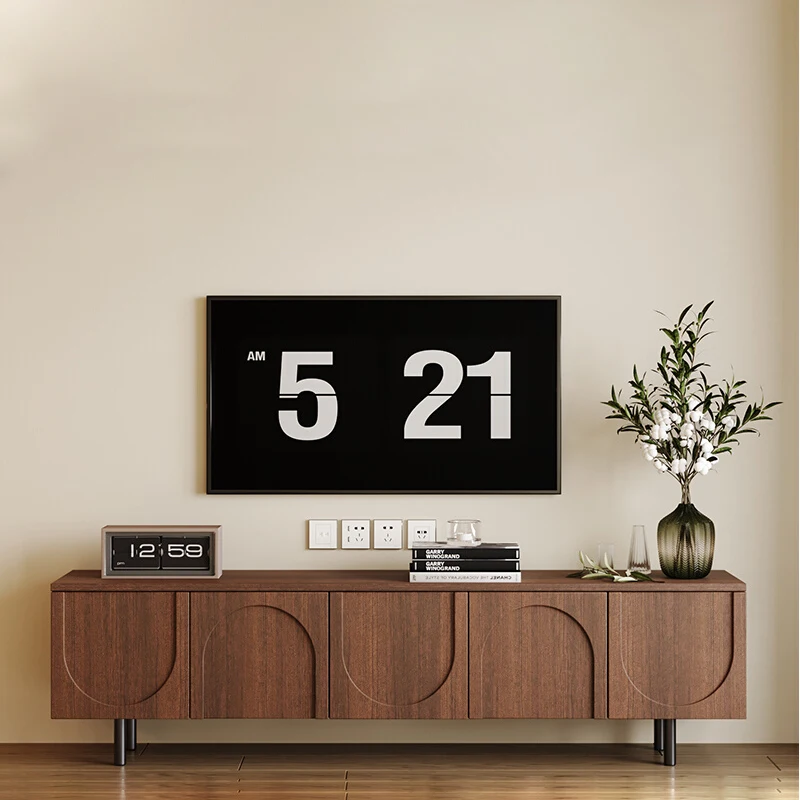 Meuble De télévision pratique italien Unique incurvé Premium élégant Meuble De télévision en bois spacieux Meuble De télévision meubles maison