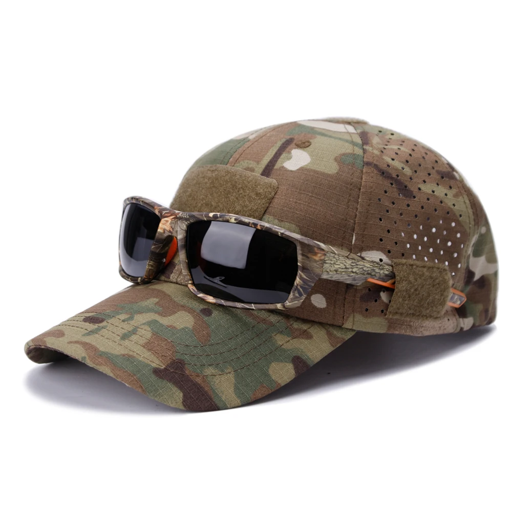 1/2 stücke Neue Männer Camouflage Baseball Kappe Atmungsaktive Sonnencreme Hut Outdoor Sport Jagd Wandern Camping Strand Angeln Sonnenhut Image