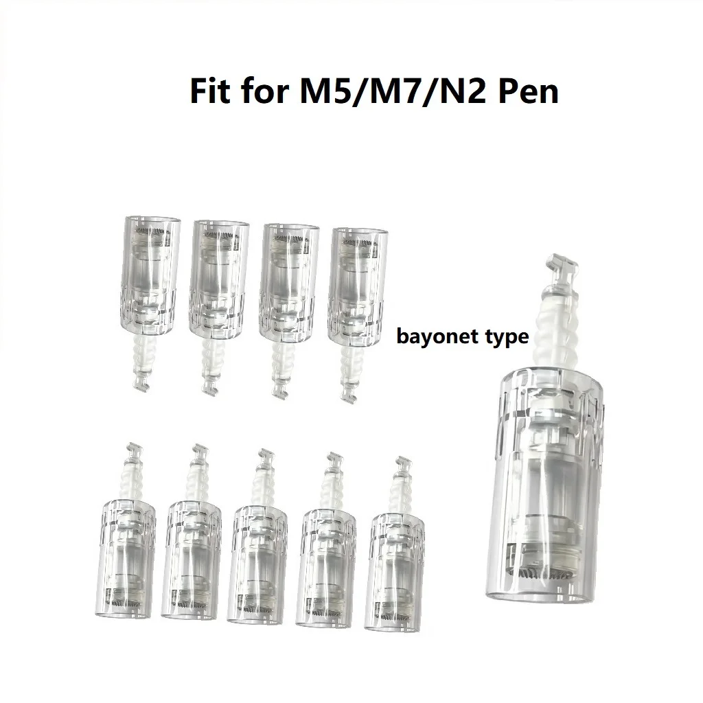 10 Stück Derma Pen Nadeln Bajonett-Kartuschen-Nadeln Ersatz-Microneedling-Nadeln für M5 M7 Dr. Pen MYM Derma Microneedle Pen Image