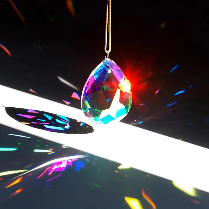 New Crystals Wind Chime Prism Sun Catchers Handmade Jewellery Garden Hanging Pendant Rainbow Chaser Ornament Window Garden Decor