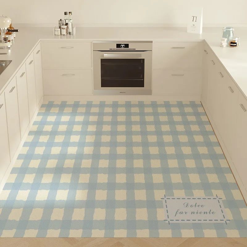 Kitchen Floor Mat Waterproof Non-slip PVC Leather Carpet Large Size Fully Paved Rug Oil-proof Stain-resistant Home Decor Rugs