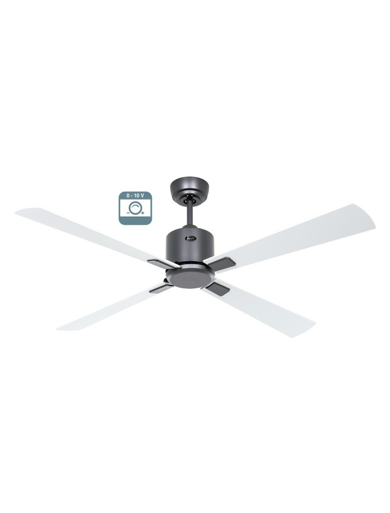 casafan eco neo III 132, ventilator ohne Licht, dunkelgraues gehäuse, wengefarbene und graue flügel, durchmesser 132 cm Image
