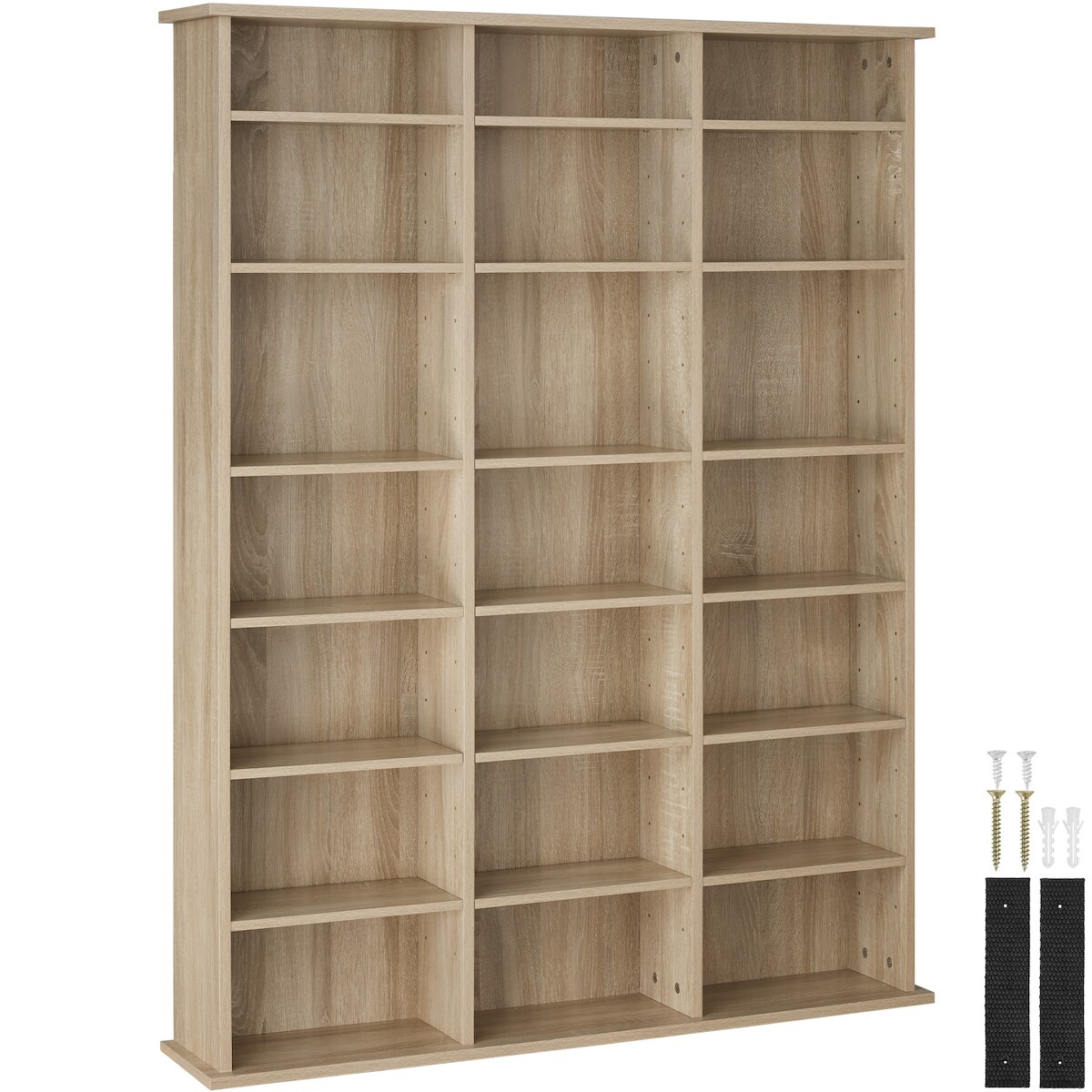 tectake Regal Stevie 105,5x19x136,5cm Holz Hell, Eiche Sonoma Image