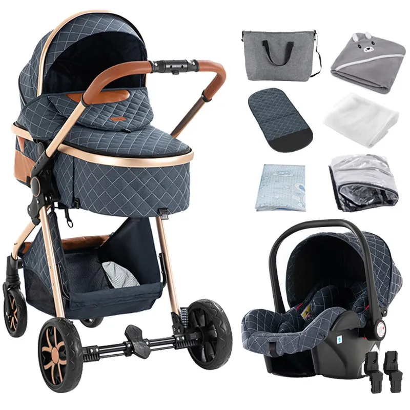 Urbaner 3-in-1 Kinderwagen, Buggy und Reisesystem mit Geräuscharmen Rädern und Einfacher Faltmechanik für Tägliche Fahrten Image
