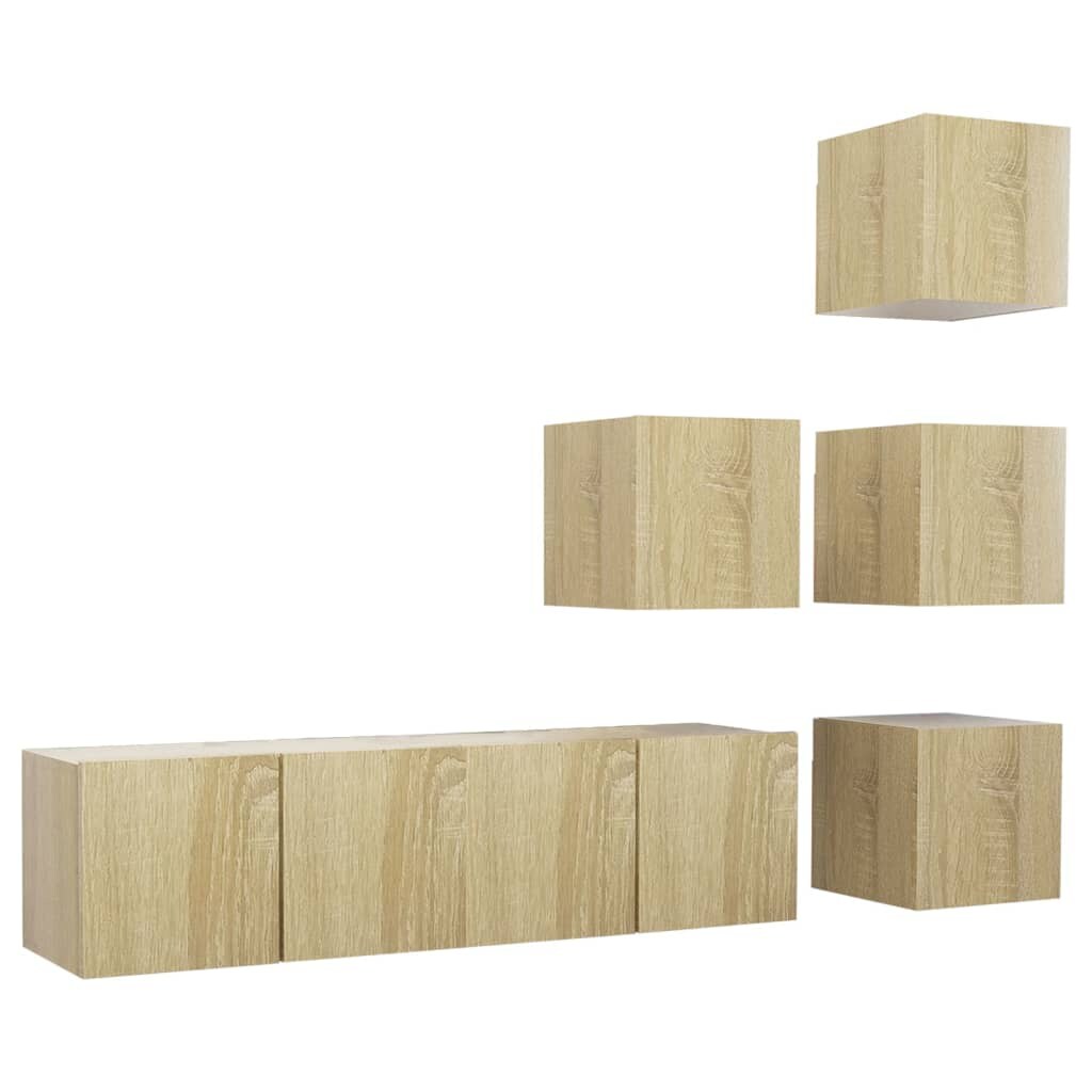 vidaXL 6-tlg. TV-Schrank-Set Sonoma-Eiche Holzwerkstoff Image