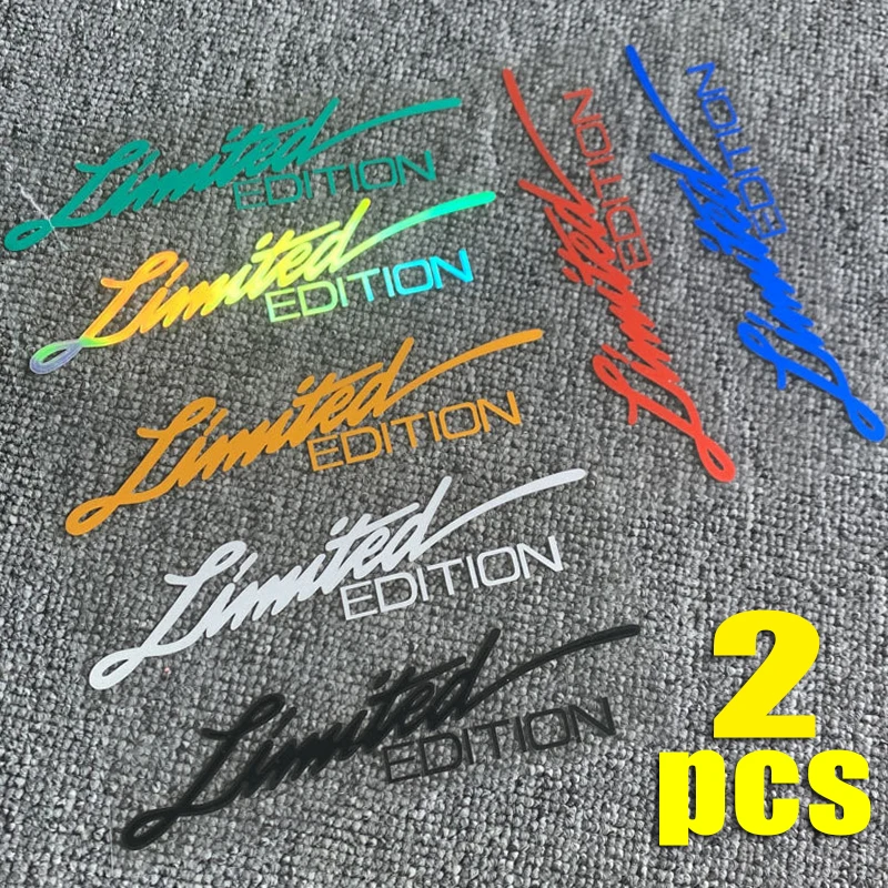 Autocollants de voiture en édition limitée, 2 pièces, autocollant en vinyle de style de voiture, décor de verre de carrosserie de voiture, autocollant réfléchissant imperméable pour moto