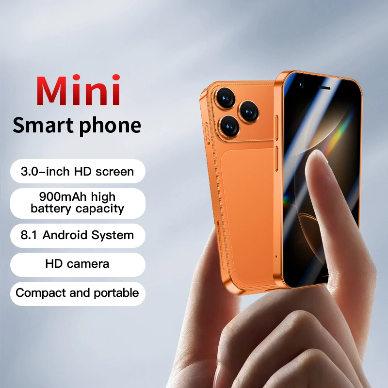 ONEMYTH A17 Mini Smartphone 3G Mini, écran 3,0 pouces, système Android, Play Store, WhatsApp, GPS, WiFi, double carte SIM, petit smartphone