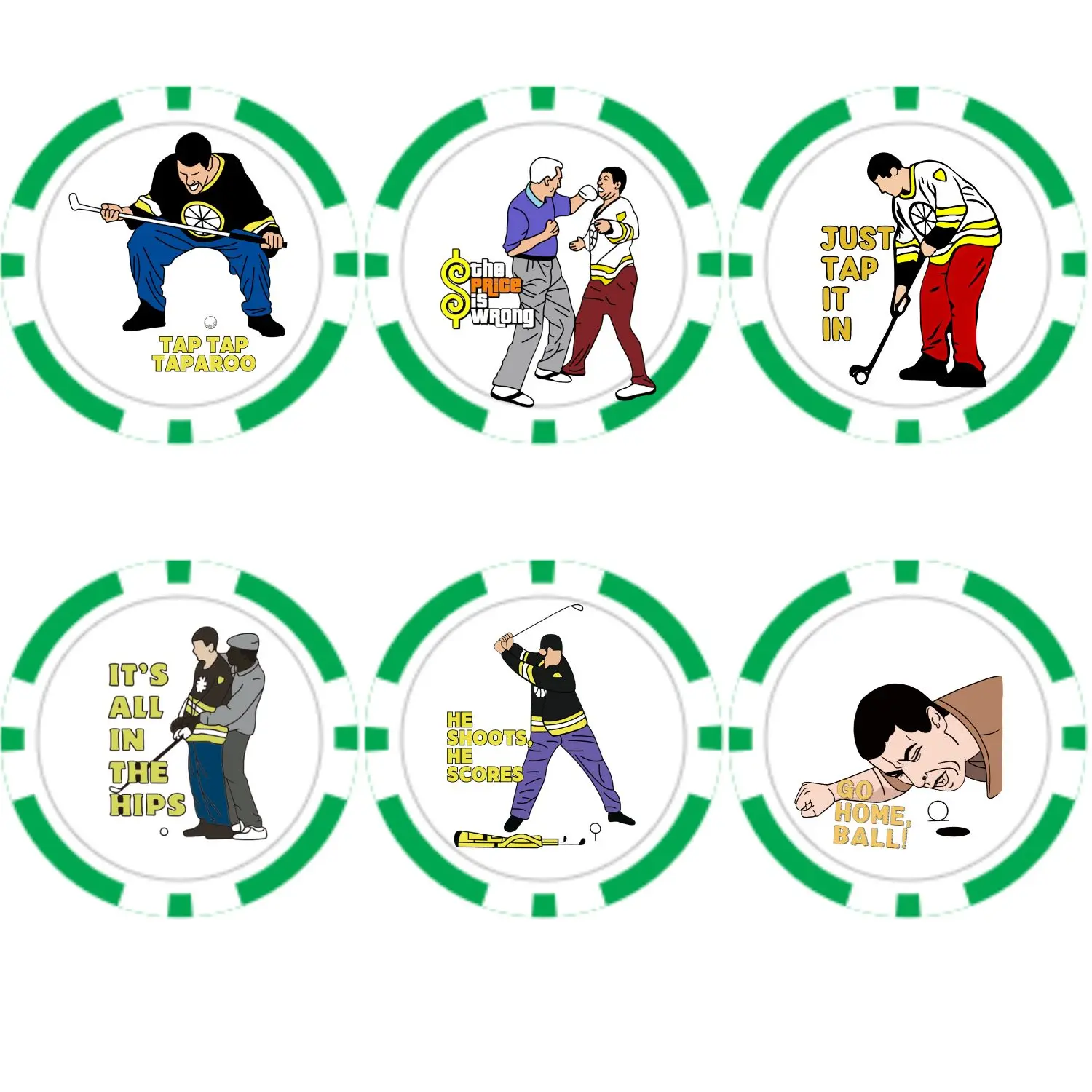 6 marqueurs de balle de golf contenant du fer | Choisissez votre coffret cadeau de golf | Cadeaux pour hommes de marqueur de golf | Cadeaux de golf drôles |