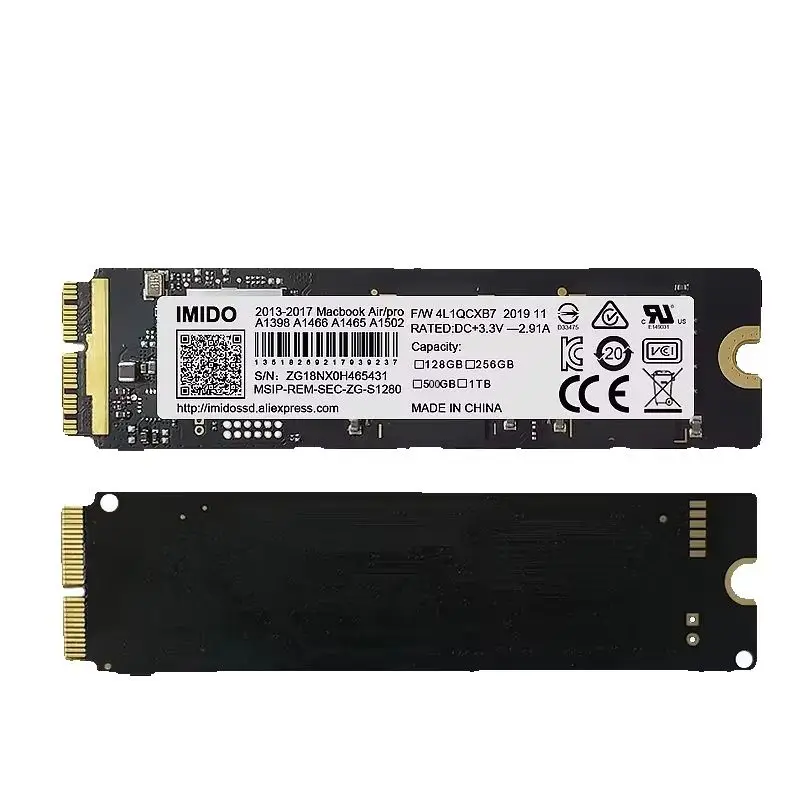 SSD interne pour Mac Book Air A1466 2017 256 Go 128 Go 1 To, également compatible A1466/Pro A1502 A1398, 512 Go, livré avec lecteur USB et kits d