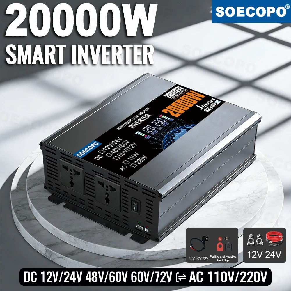Onduleur de camping intelligent 20000W à double tension d