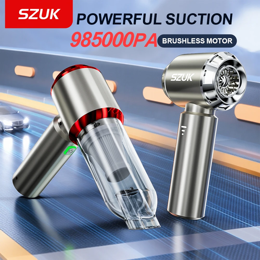 SZUK C012MAX 985000PA Mini aspirateur de voiture aspirateur sans fil aspiration puissante aspirateur Portable à main pour voiture Aspirateur sans fil pour voiture Aspirateur portable Mini aspirateur