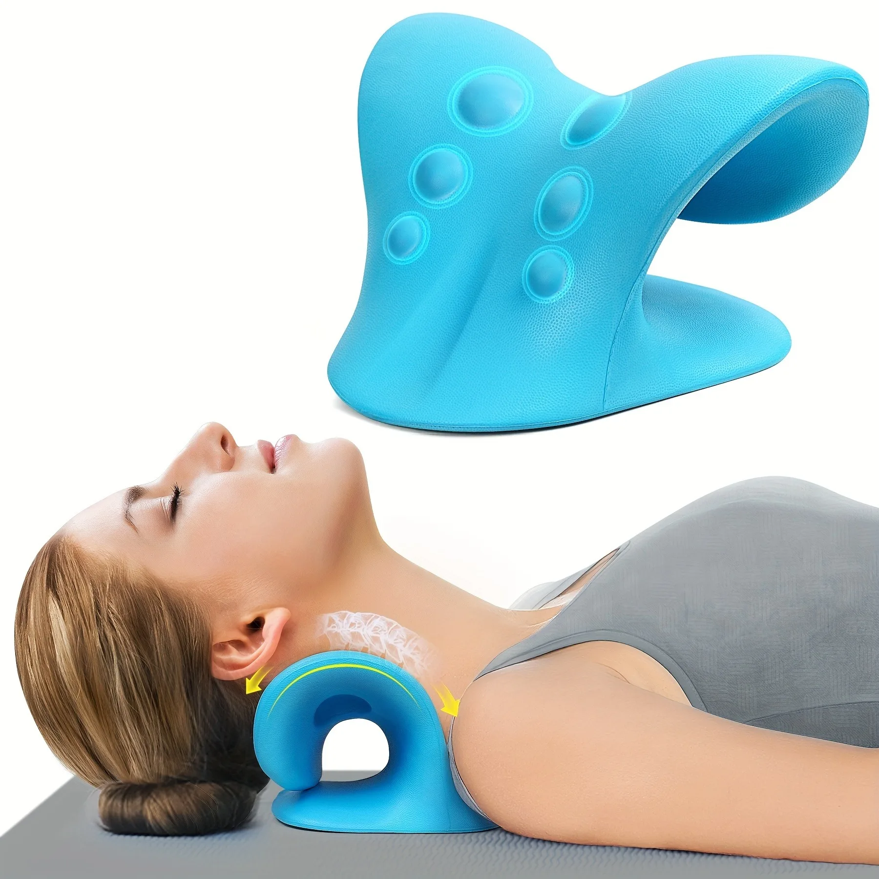 Dispositif de traction cervicale en forme de C, relaxation du cou brûleur, relaxation de la colonne vertébrale 11%, civière d
