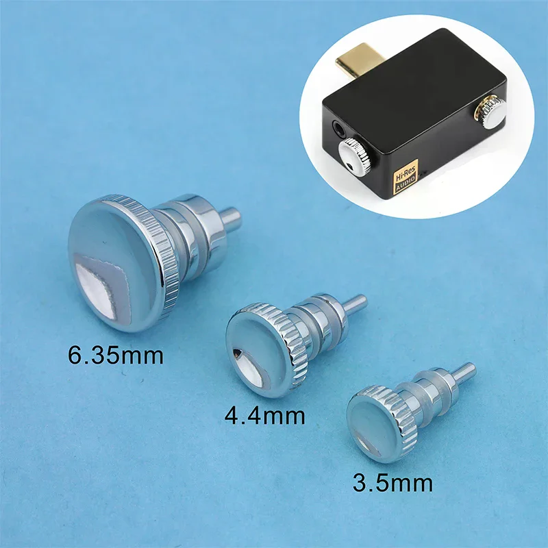 Edelstahl-Audio-Staubstecker-Port-Schutz für 3,5 mm/4,4 mm/6,35 mm-Buchsen – passend für HiFi-Player, DACs, LA Image