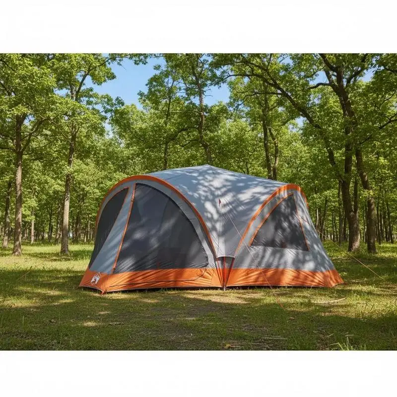 Familienzelt mit großem Dach für Camping – wetterfest, belüftet und komfortabel für Outdoor-Aktivitäten Image