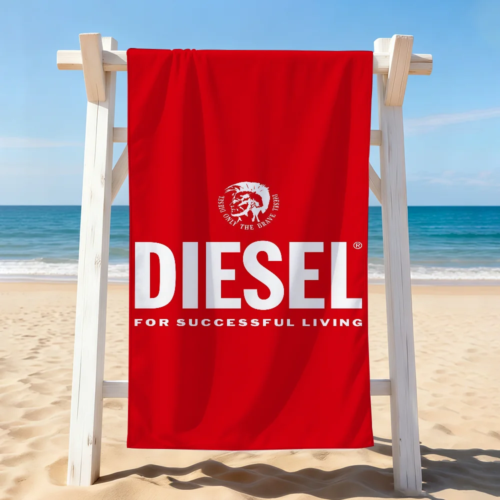 Modisches bedrucktes D-DieselS-Handtuch, trocknendes Badetuch, geeignet für leichtes Schwimmen, Camping, Yoga, Strand Image